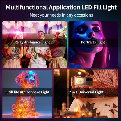 V17 Live Broadcast Magnetic Phone Photography Lamp With Rgb Led Fill Light-1964932324927868935