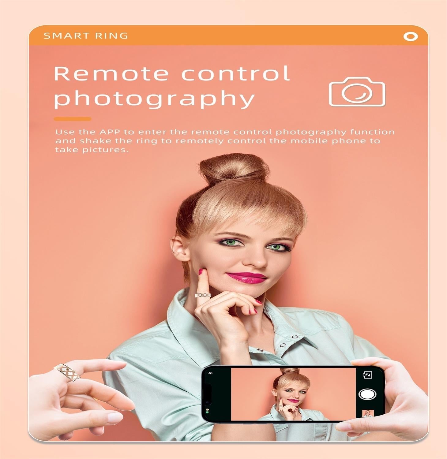 Smart Ring With Heart Rate Blood Oxygen Sleep Monitoring - Rose Gold Size 8-1964932202127036425