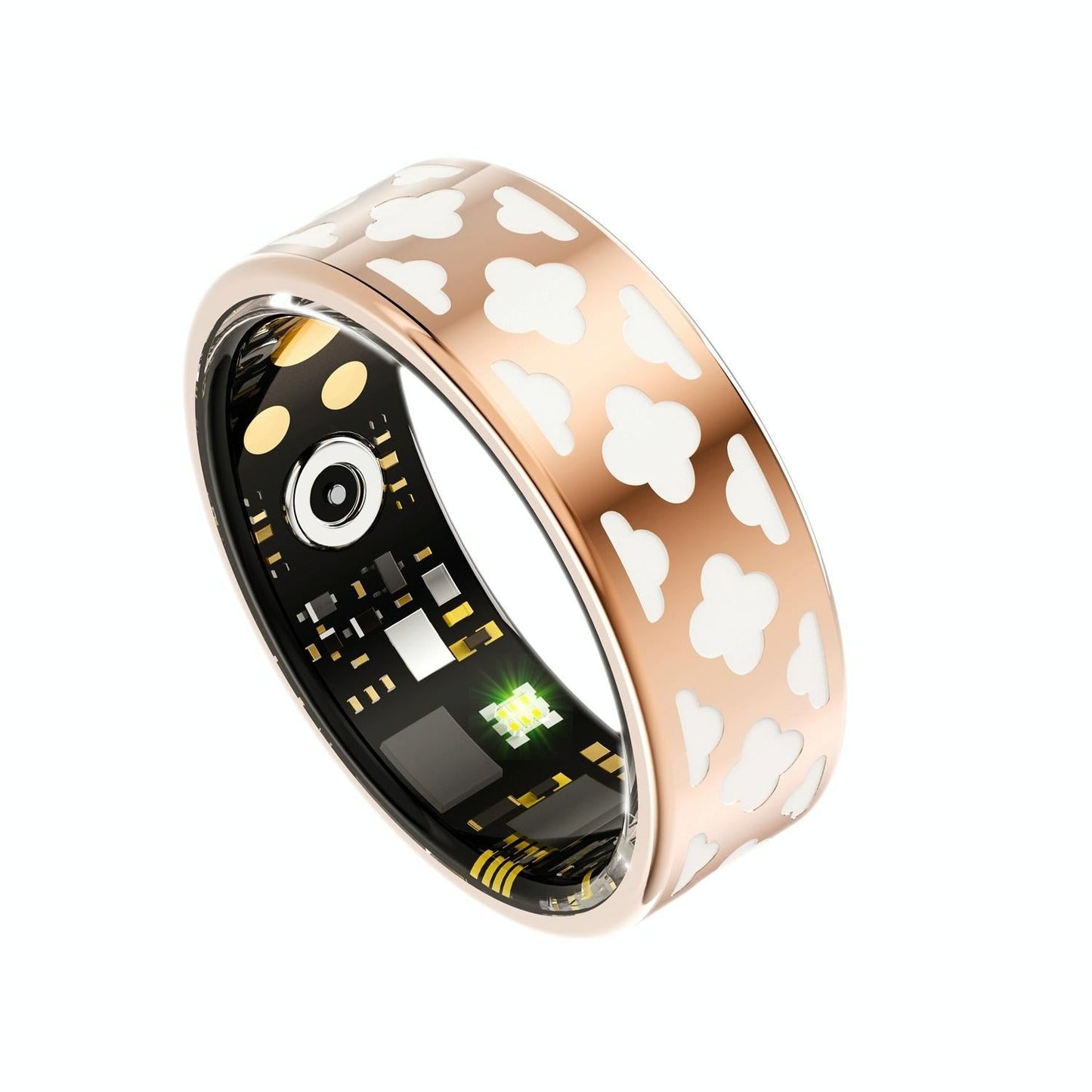 Smart Ring With Heart Rate Blood Oxygen Sleep Monitoring - Rose Gold Size 10-1964932212679905281