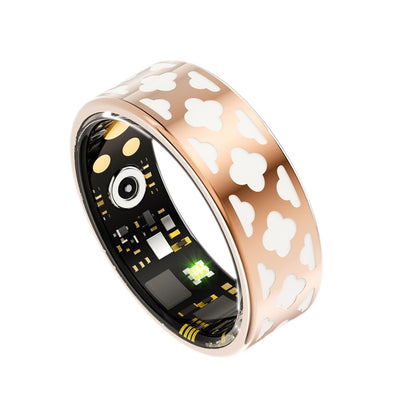 Smart Ring With Heart Rate Blood Oxygen Sleep Monitoring - Multiple Sports Modes - Rose Gold Size 11-1964932216958095361