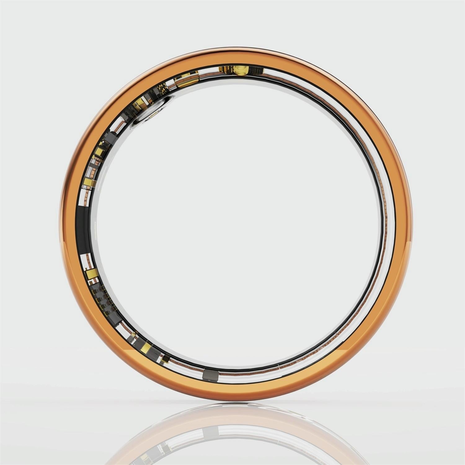 Smart Ring With Heart Rate Blood Oxygen Sleep Monitoring - Multiple Sports Modes - Rose Gold Size 12-1964932228165275651