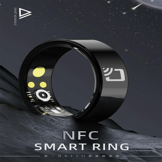 Smart Ring With Heart Rate Blood Oxygen Sleep Monitoring And Multiple Sports Modes - Black Size 8-1964932181960822785