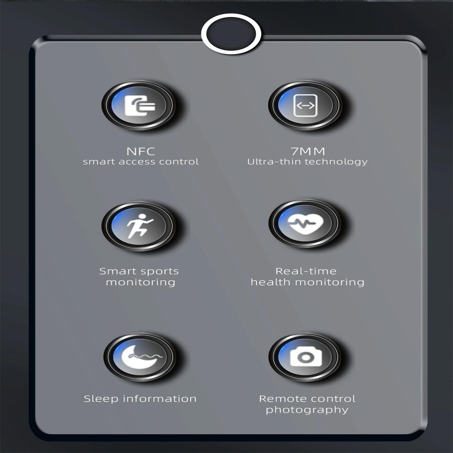 Smart Ring With Heart Rate Blood Oxygen Sleep Monitoring - Multiple Sports Modes - Black Size 14-1964932212860260354