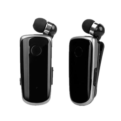 Wireless Bluetooth In-Ear Earphone With Vibrating Alert And Hands-Free Clip - Black-1915198351918370823