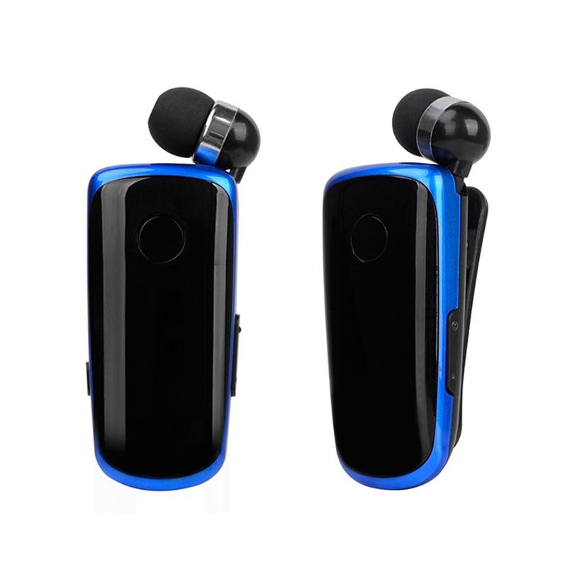 Wireless Bluetooth In-Ear Earphone With Vibrating Alert And Hands-Free Clip - Blue-1915197999340982272