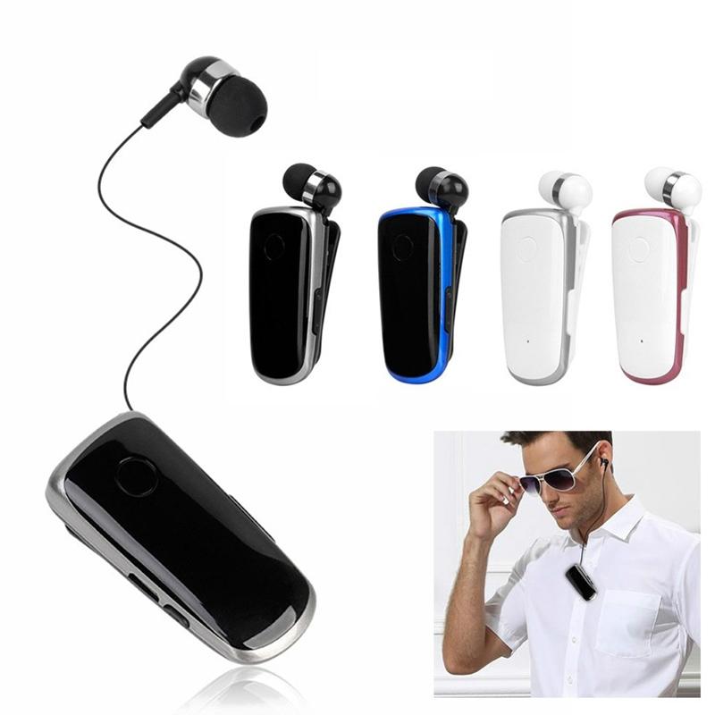 Wireless Bluetooth In-Ear Earphone With Vibrating Alert And Hands-Free Clip - Rose Red-1915197840481718273