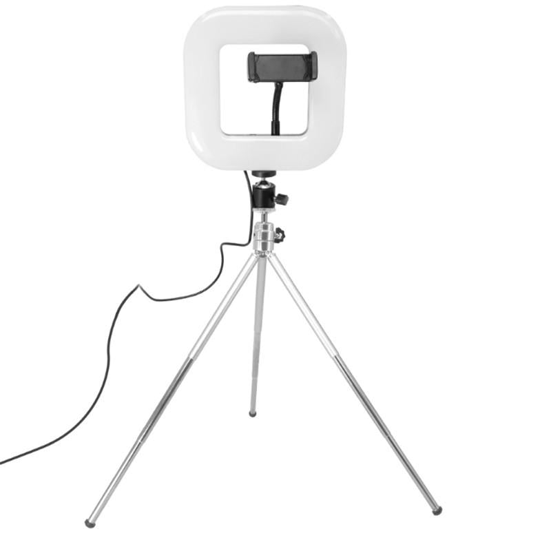 Dimmable Square Led Light With Tripod And Phone Holder-1915197551141851139