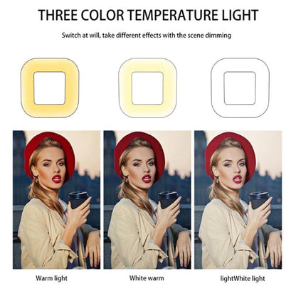 28Cm Dimmable Led Square Light With Tripod For Mobile Phone Live Streaming-1964932260092317701