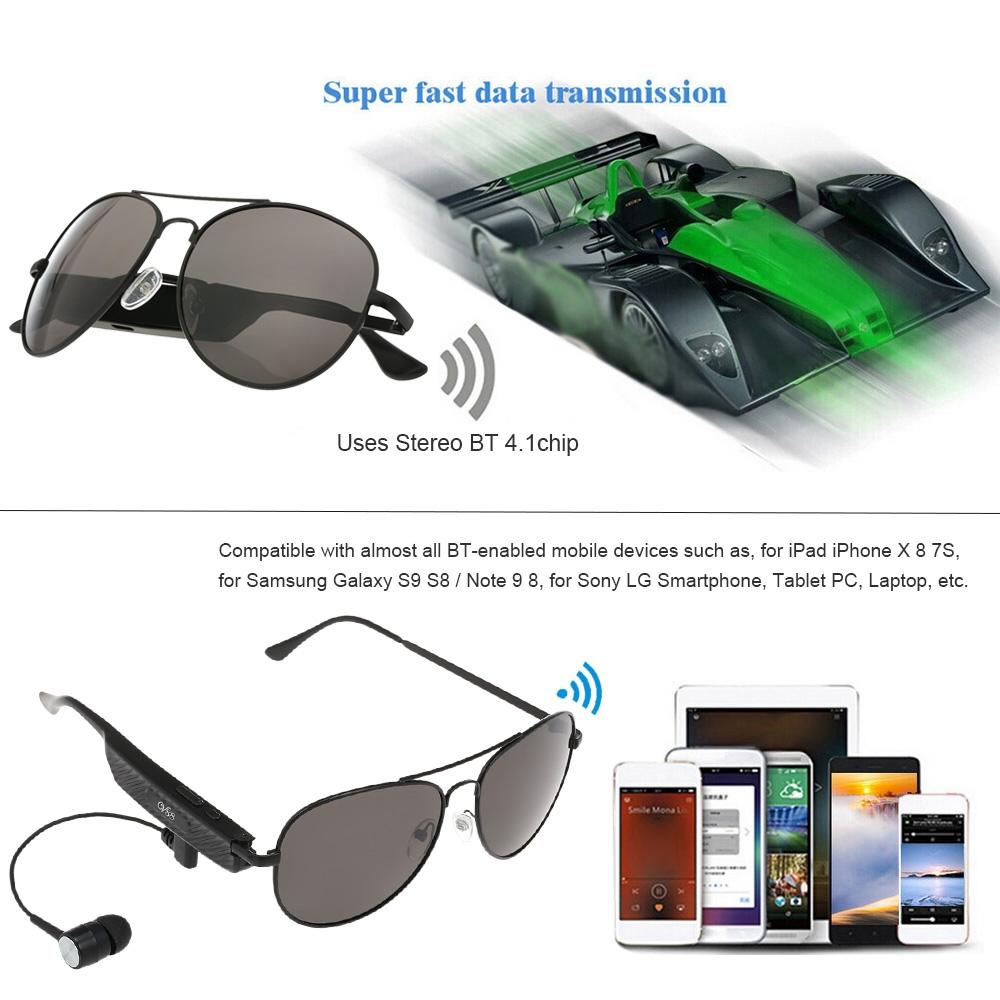 Wireless Bluetooth Sunglasses With Music Earphones And Mic-1915197402042732547