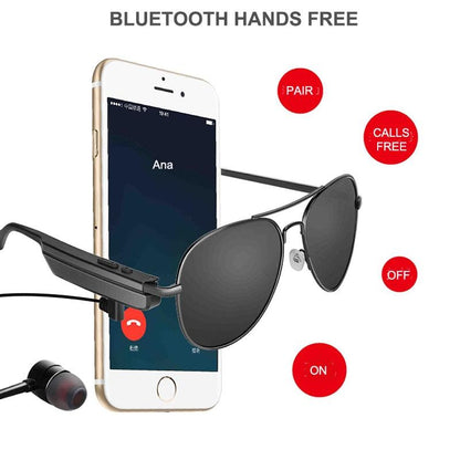Wireless Bluetooth Sunglasses With Music Earphones And Mic-1915197528018653191
