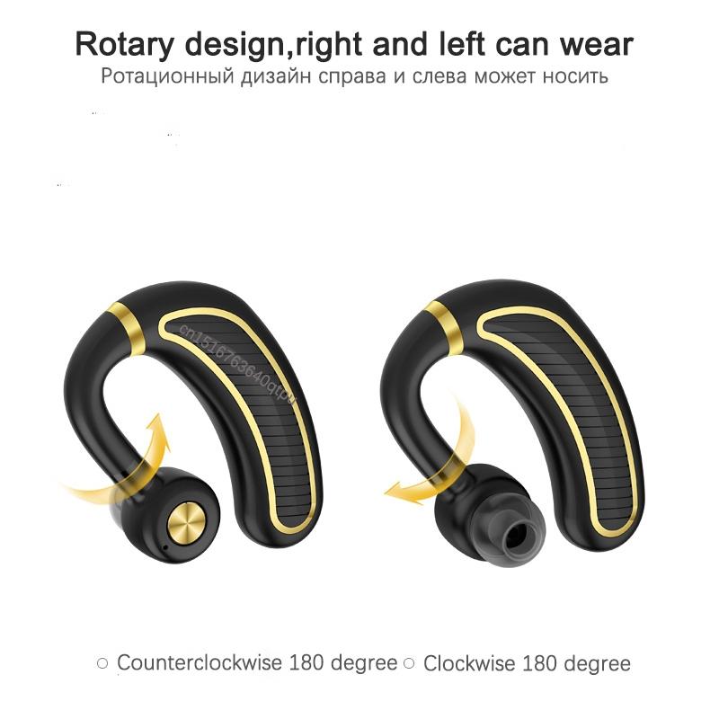Wireless Bluetooth Earphones With Mic - 24Hrs Work Time - For Iphone / Android - Black / Gold-1915196688927166467