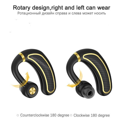 Wireless Bluetooth Earphones With Mic - 24Hrs Work Time - For Iphone / Android - Black / Gold-1915196688927166467