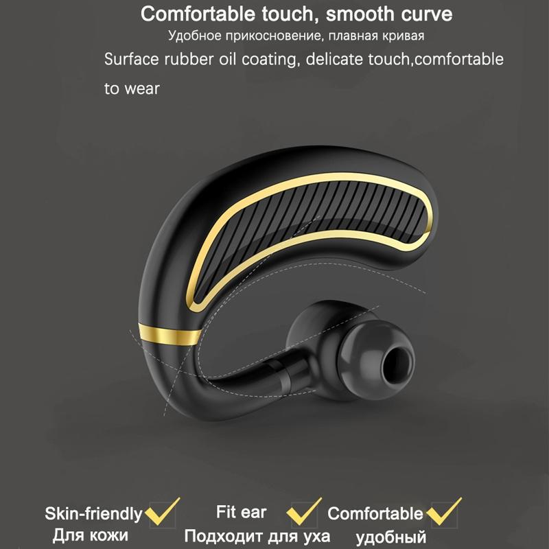 Wireless Bluetooth Earphones With Mic - 24Hrs Work Time - For Iphone / Android - Black / Gold-1915196688927166468