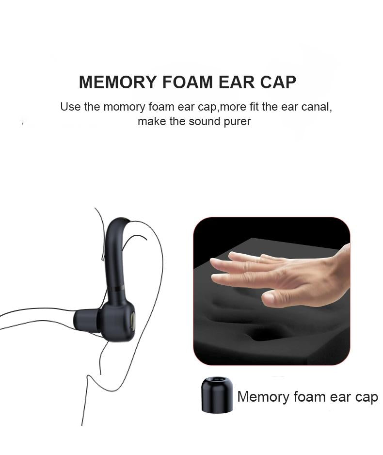 Wireless Bluetooth Earphones With Mic - 24Hrs Work Time - For Iphone / Android - Black / Gold-1915196688927166470