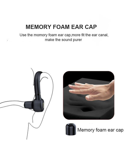 Wireless Bluetooth Earphones With Mic - 24Hrs Work Time - For Iphone / Android - Black / Gold-1915196688927166470