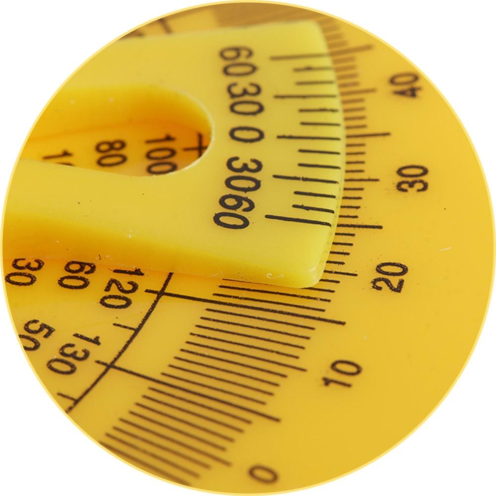 Protractor Measuring Arm Ruler - 180 Degree Woodworking Tool-1964932323879292933
