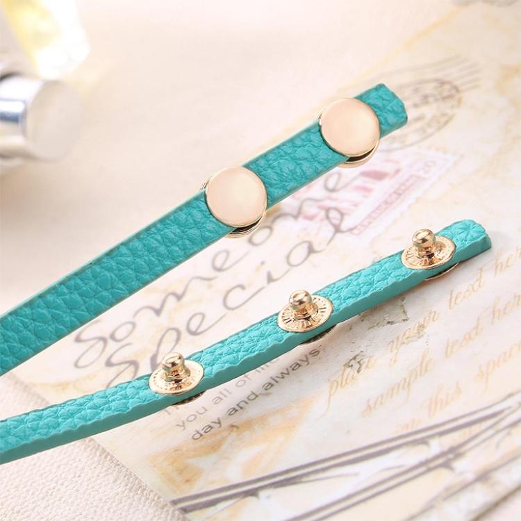 Women Lake Blue Gemstone Bracelet Watch - Eye Shape-1915196522438463491