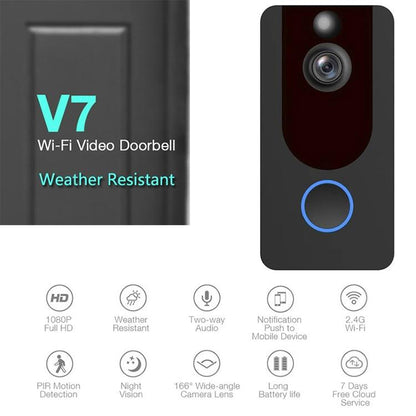 1080P Full Hd Wifi Security Doorbell With Intercom And Weather Resistance-1915197884018593795
