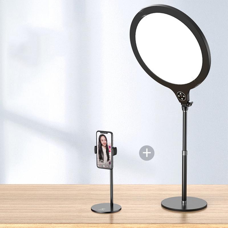 Large Desktop Beauty Fill Light Bracket For Live Broadcast And Photography - 14.2 Inch & 36Cm - Black-1915196661622247424