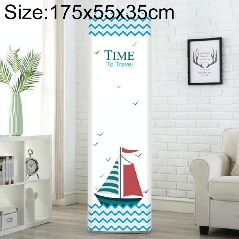 Vertical Cabinet Air Conditioning Cover - All-Inclusive Fabric - 175X55X35Cm - Sailboat Design-1915198034287923200