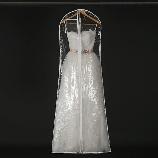 Wedding Dress Storage Bag - Transparent Coat Protective Dust Cover-1915197384246300673