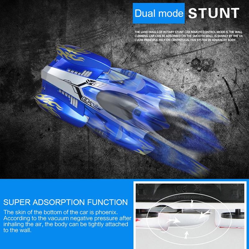360 Degree Rotating Rc Car With Led Lights - Wall Climber-1915196513928220678