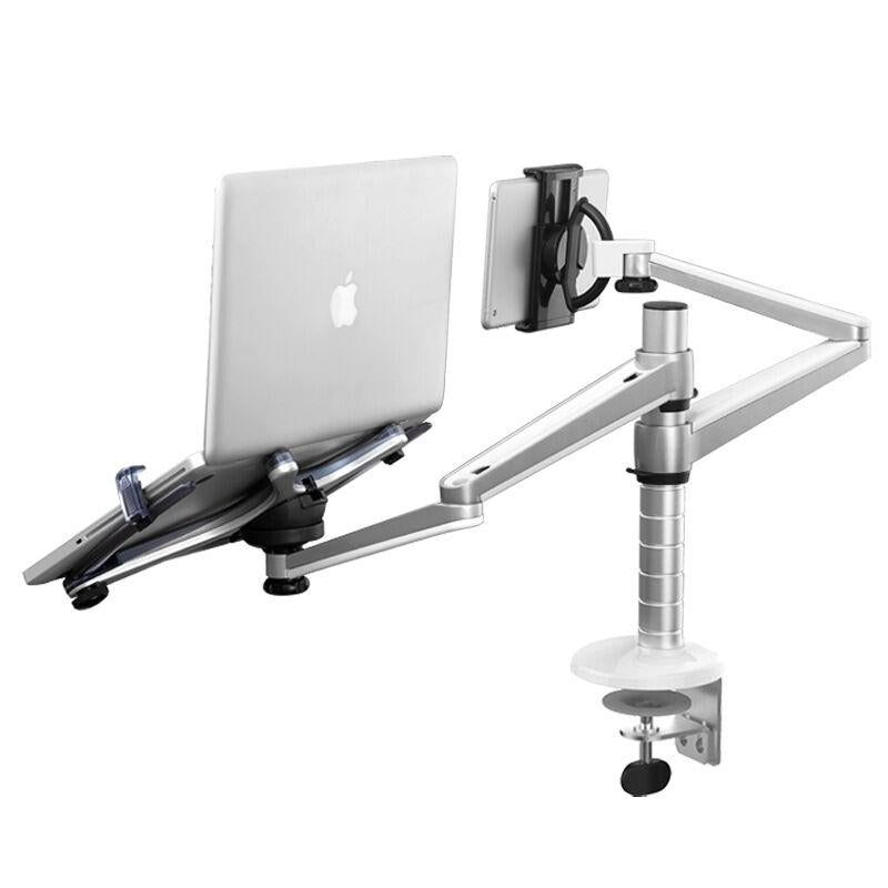 Adjustable Aluminum Double Arm Tablet Stand - Universal Rotation-1964932280048816130