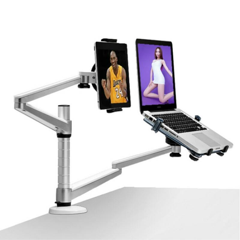 Adjustable Aluminum Double Arm Tablet Stand - Universal Rotation-1964932280048816134
