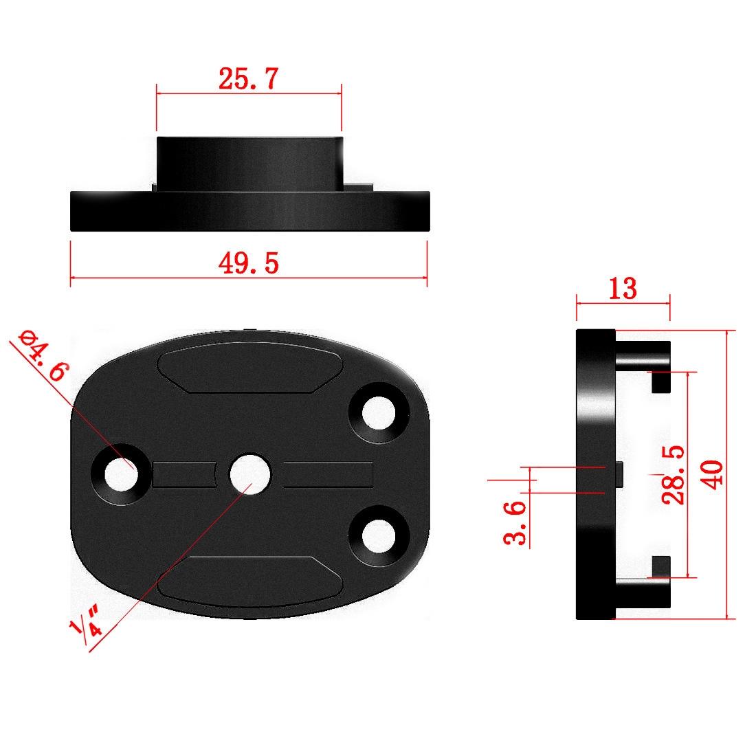 Aluminum Quick Release Tripod Mount For Sports Camera - 4 Holes-1915198138092752898