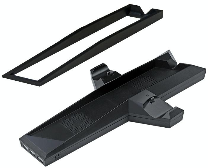 Ps4 Dual Handle Charging Base With Console Radiator - Black-1964932232233750535