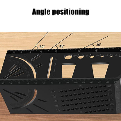 Multi-Function Aluminum Angle Ruler For 3D Woodworking-1915197242545934340