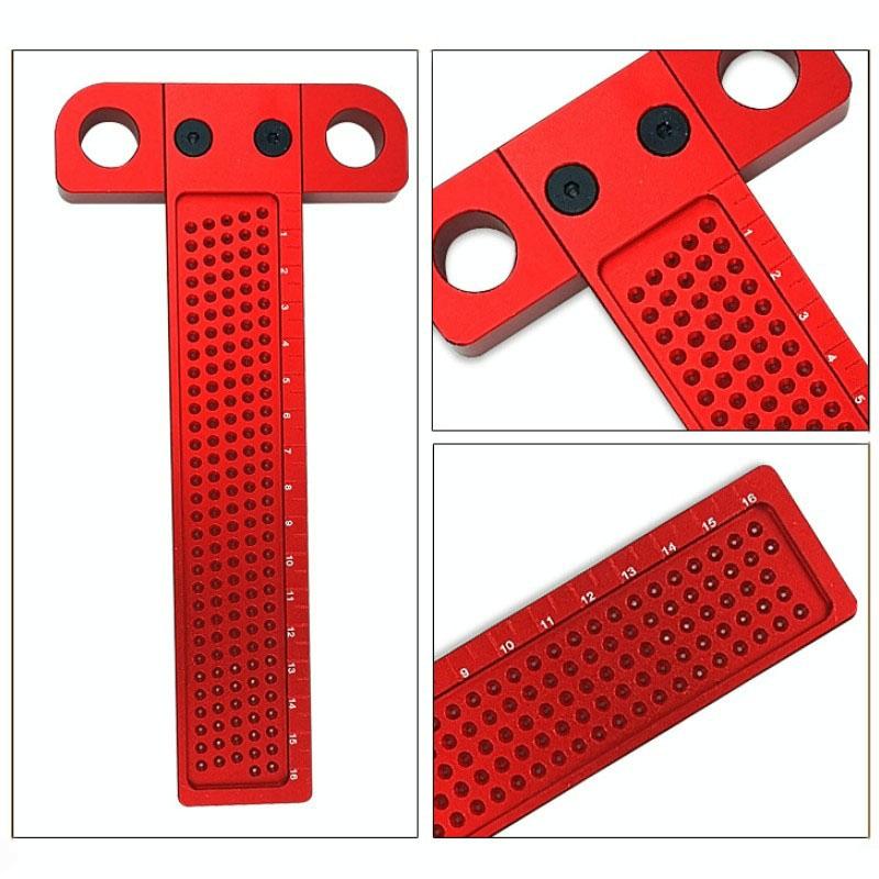 Precision T-Shaped Woodworking Marking Ruler - Ideal For Accurate Hole Measurements-1915197994261680130