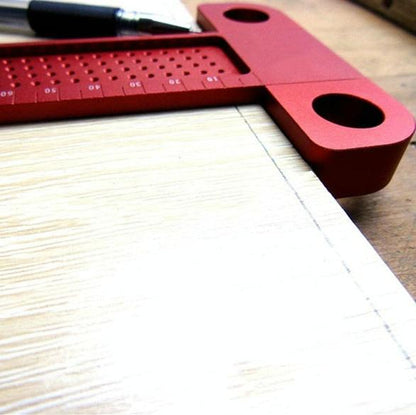 Precision T-Shaped Woodworking Marking Ruler - Ideal For Accurate Hole Measurements-1915197994261680132