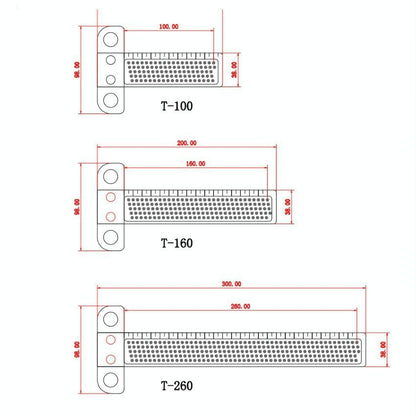 Precision T-Shaped Woodworking Marking Ruler - Ideal For Accurate Hole Measurements-1915197994261680134