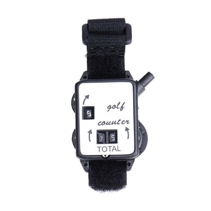 Black Portable Golf Watch With Manual Counter-1969996415677632513