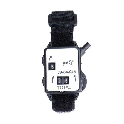 Black Portable Golf Watch With Manual Counter-1969996415677632513