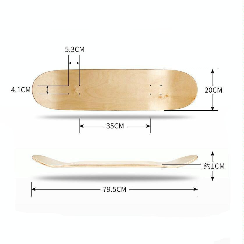 8-Layer Maple Double Raised Roughcast Skateboard With Four Wheels-1964932178504716291
