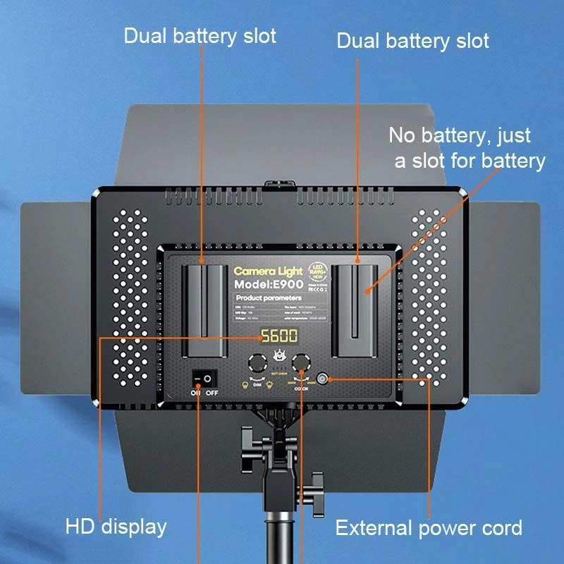 55W Flat Panel Live Broadcast Fill Light With Knob Battery-1964932312093298689
