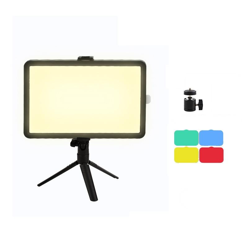 Portable 6-Inch Flat-Panel Live Fill Light With Adjustable Temperature And Small Tripod-1915198101849772038