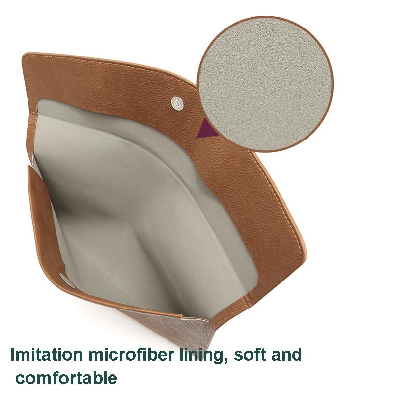 14 Litchi Pattern Laptop Sleeve & Power Bag - Black Leather-1915197432631791619