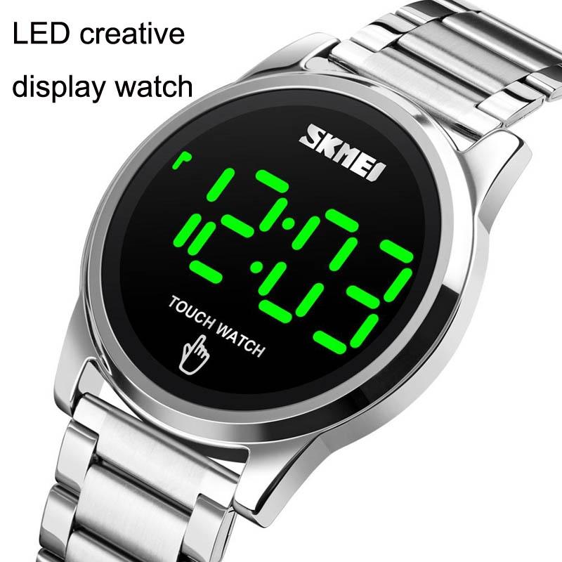 Men Electronic Sports Watch - Versatile Steel Belt - Silver-1915197995666771970