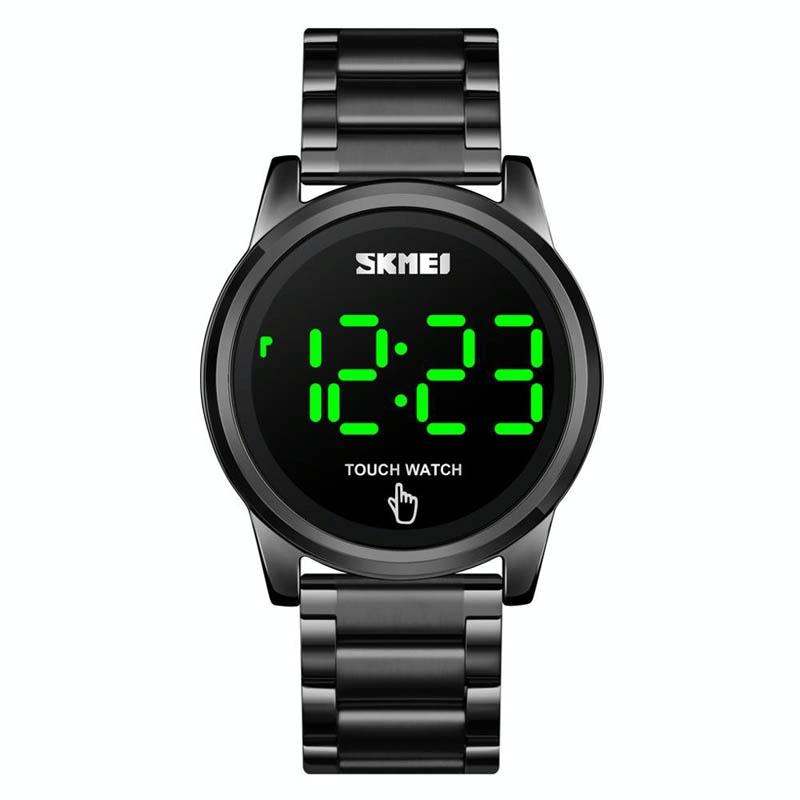 Men Electronic Sports Watch - Versatile Steel Belt Black-1915197833586282503