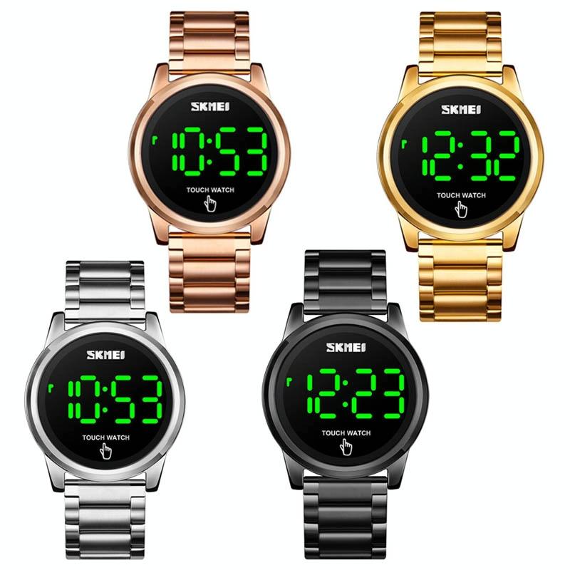 Men Electronic Sports Watch - Versatile Steel Belt Black-1915197833586282497