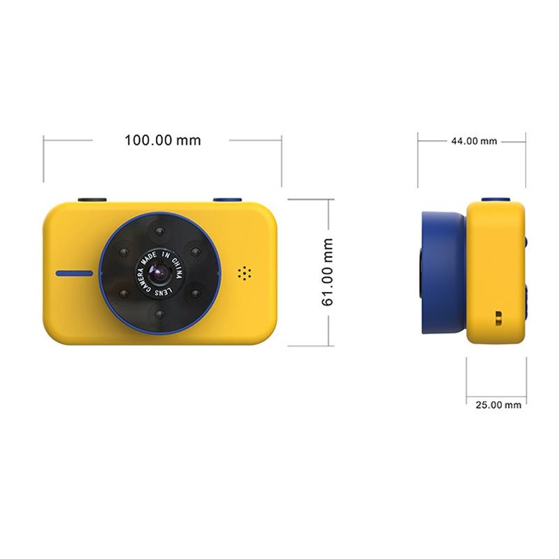 Mini 4K Dual Camera For Kids - 50Mp Front & Rear - Yellow-1915196686125371396