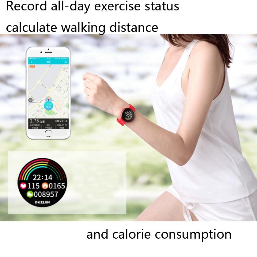 Smart Bracelet With Heart Rate Monitor And Menstrual Reminder - Red Ip68 Waterproof-1915196514846773251