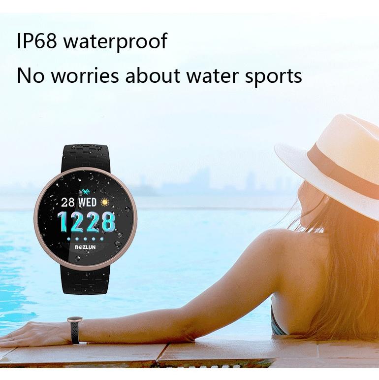 Smart Bracelet With Heart Rate Monitor And Menstrual Reminder - Red Ip68 Waterproof-1915196514846773255