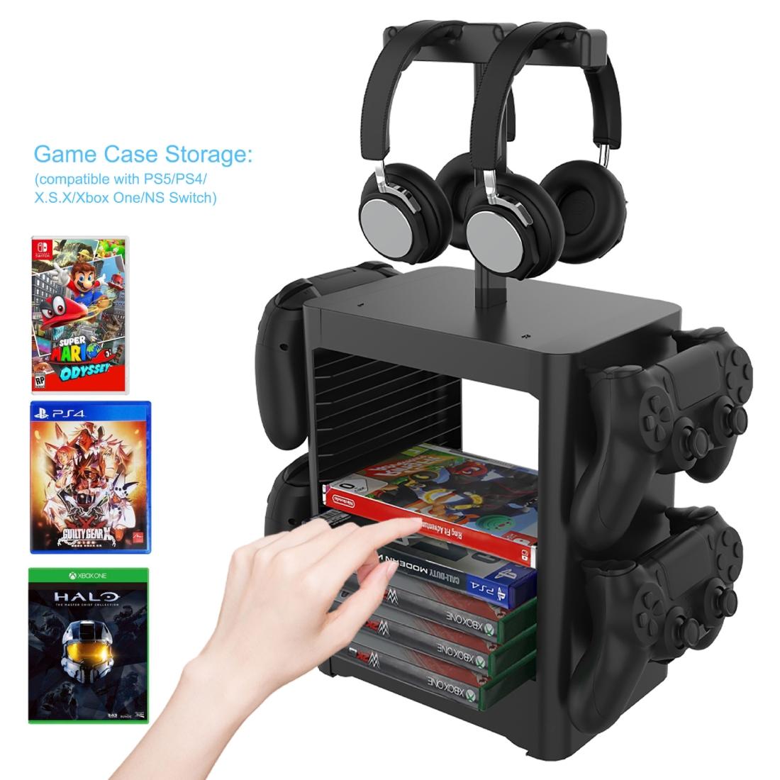 Ps5 / Xsx Game Disc & Headphone Storage Rack-1964932257248579586