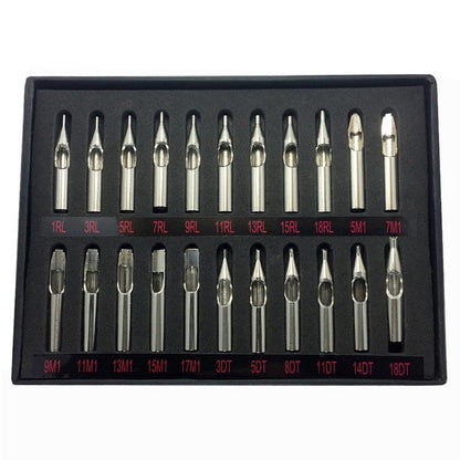 22-Piece Stainless Steel Tattoo Nozzle Set For Tattoo Supply-1915197699116896256