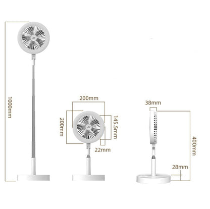 Multi-Function Rechargeable Fan Lamp With Telescopic Bracket-1915197395445092355