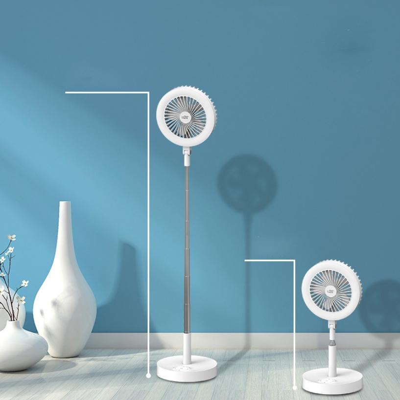 Multi-Function Rechargeable Fan Lamp With Telescopic Bracket-1915197395445092356